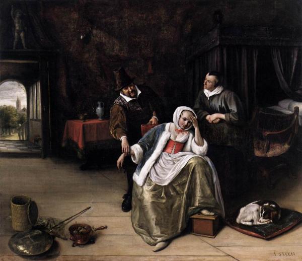 The Lovesick Maiden by Jan Havicksz Steen