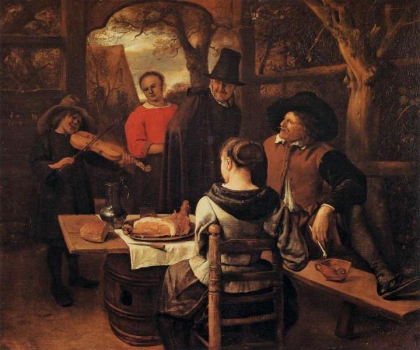 The Meal by Jan Havicksz Steen Oil Painting Reproductions