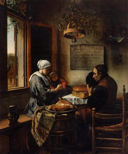 The Prayer Before The Meal by Jan Havicksz Steen