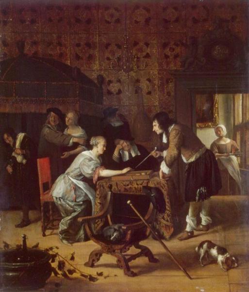 Tric-trac Players by Jan Havicksz Steen