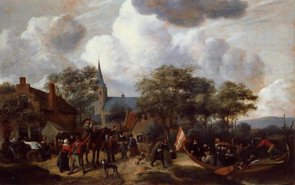 Village Festival With The Ship Of Saint Rijn Uijt by Jan Havicksz Steen