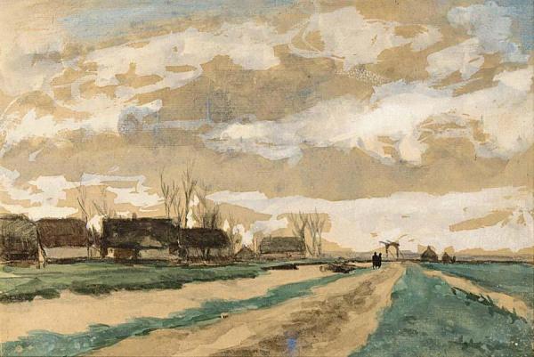 A Polder Landscape by Jan Hendrik Weissenbruch