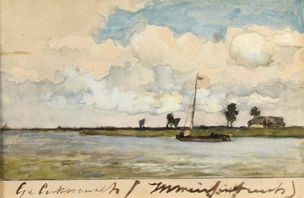 A View Of The Nieuwkoopse Plassen by Jan Hendrik Weissenbruch