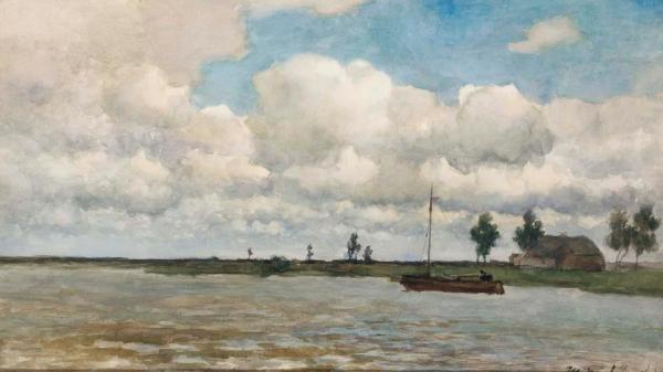 On The Nieuwkoopse Plassen by Jan Hendrik Weissenbruch