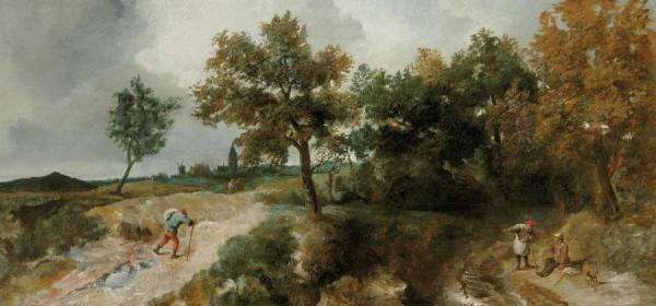 Hilly Landscape With Resting Peasants by Jan Lievens Oil Painting Reproductions