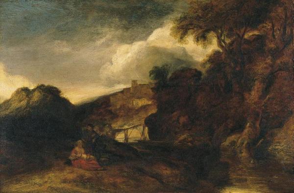 Landscape, With The Rest On The Flight To Egypt by Jan Lievens