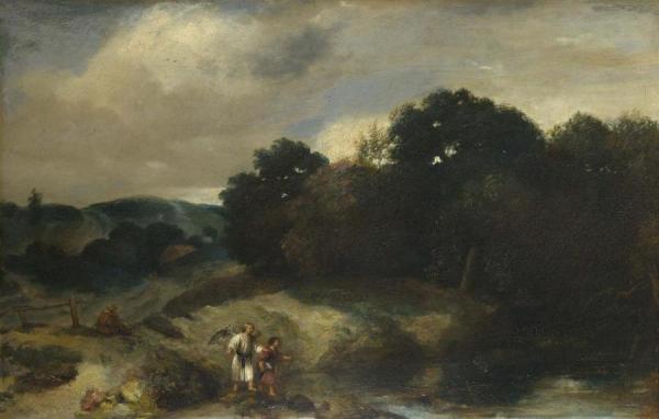 Landscape With Tobias And The Angel by Jan Lievens