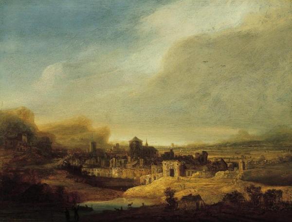 Landscape With View Of A Town by Jan Lievens