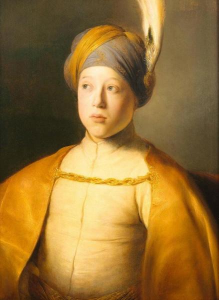 Portrait Of A Boy In Persian Costume by Jan Lievens