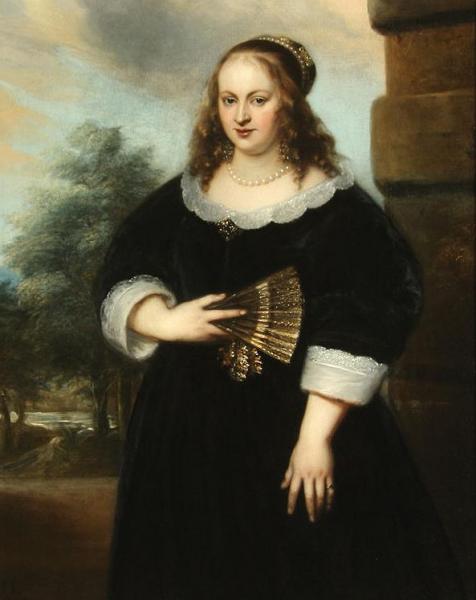 Jan Lievens Portrait Of A Lady Holding A Fan