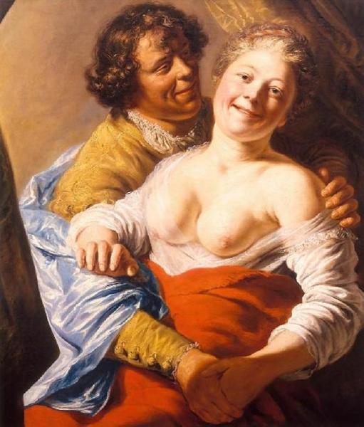 Youth Embracing A Woman by Jan Lievens