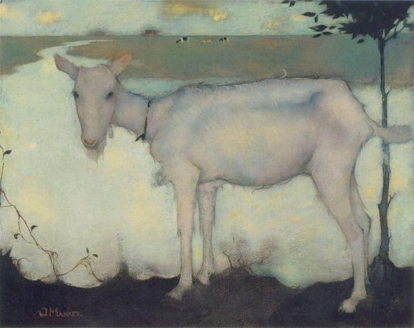 Jan Mankes An Old Goat By The Lake
