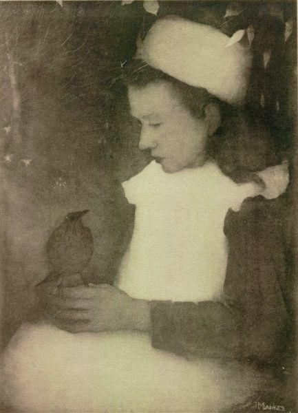 Girl With Bird by Jan Mankes