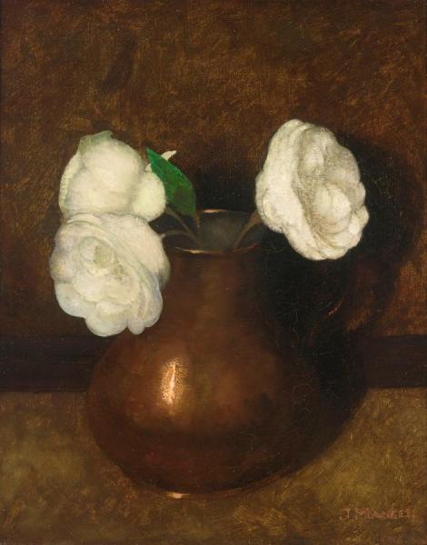 Koper Kannetje Met Rozen by Jan Mankes Oil Painting Reproductions