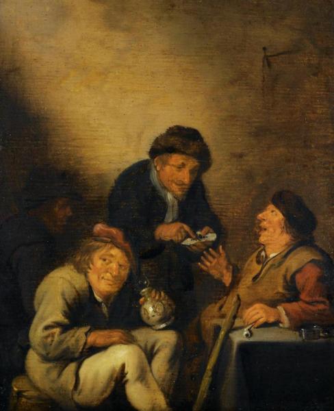 An Interior Scene With Peasants Drinking And Smoking by Jan Miense Molenaer Oil Painting Reproductions
