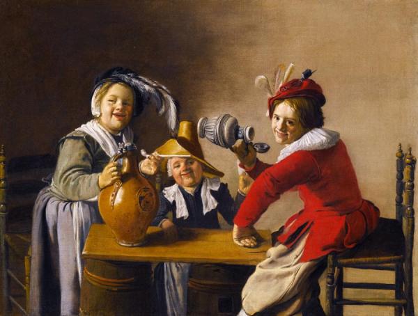 Interior With Children Drinking And Mischief Making by Jan Miense Molenaer Oil Painting Reproductions