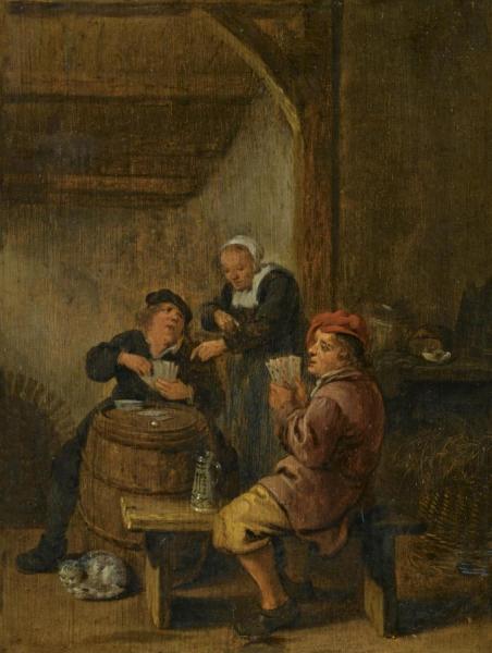 Tavern Interior With Peasants Playing Cards by Jan Miense Molenaer Oil Painting Reproductions