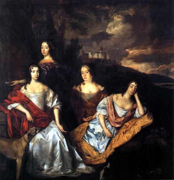 Portrait Of Daughters Of Friedrich Heinrichs Von Oranien by Jan Mijtens Oil Painting Reproductions