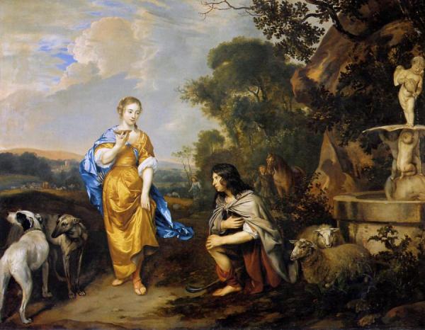Young Couple As Granida And Daifilo by Jan Mijtens Oil Painting Reproductions