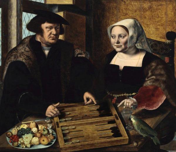 Double Portrait Of A Husband And Wife, 1532 by Jan Sanders Van Hemessen