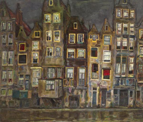 Houses At The Oudezijds Achterburgwal In Amsterdam by Jan Sluyters