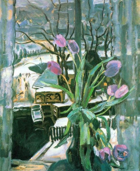 Tulips By The Window by Jan Sluyters