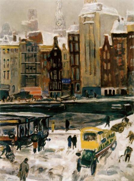 View Of The Rokin In Amsterdam by Jan Sluyters Oil Painting Reproductions