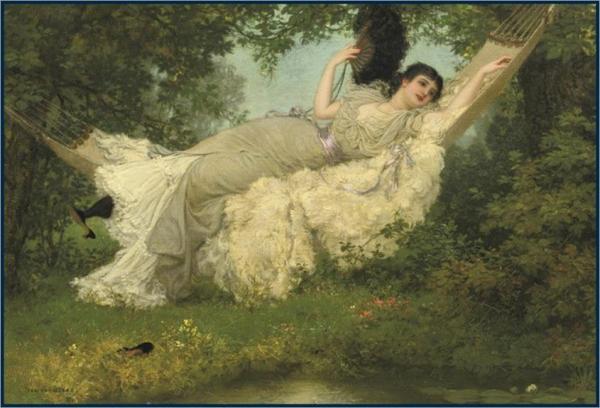 In The Hammock by Jan Van Beers