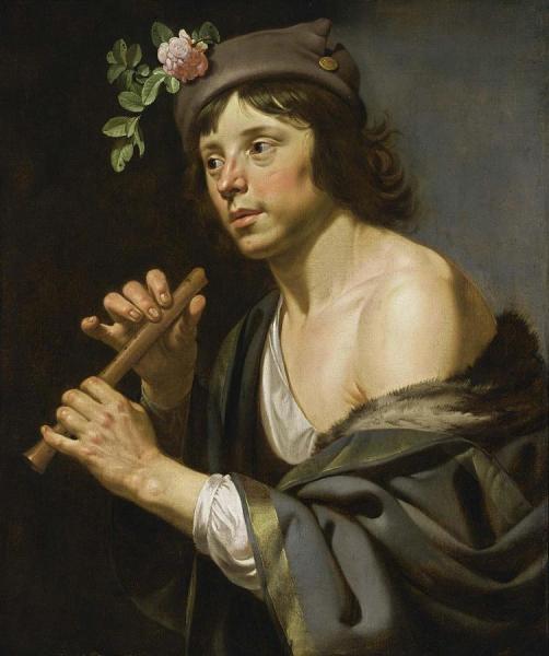 A Shepherd Holding A Flute by Jan Van Bijlert