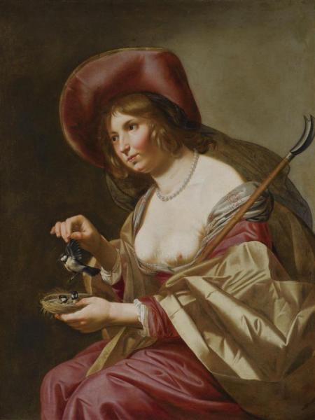 A Young Shepherdess by Jan Van Bijlert