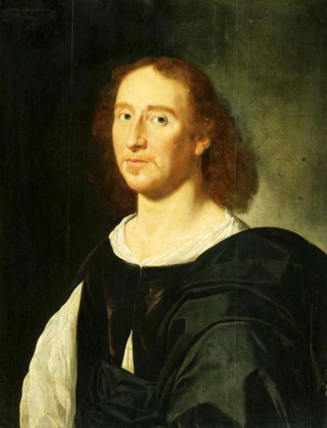 Portrait Of A Gentleman Wearing A Purple Doublet And A White Shirt by Jan Van Bijlert