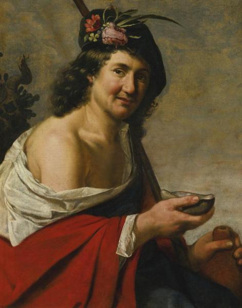 Shepherd With A Drinking Bowl, Possibly Daifilo by Jan Van Bijlert