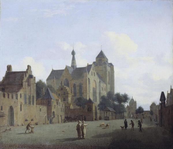 The Church At Veere by Jan Van Der Heyden