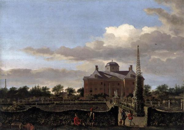 The Huis Ten Bosch At The Hague And Its Formal Garden (view From The South) by Jan Van Der Heyden