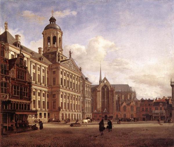 The New Town Hall In Amsterdam by Jan Van Der Heyden Oil Painting Reproductions