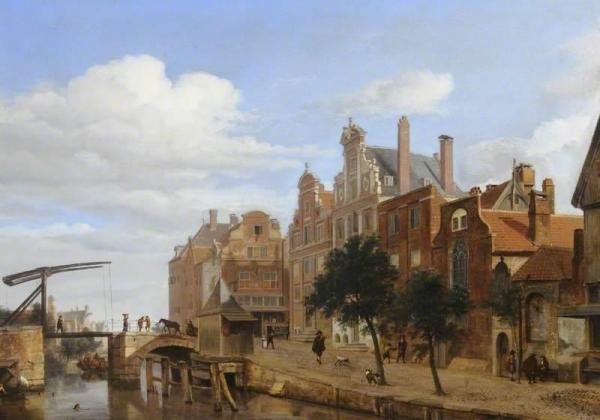 View In Amsterdam, The Netherlands by Jan Van Der Heyden Oil Painting Reproductions