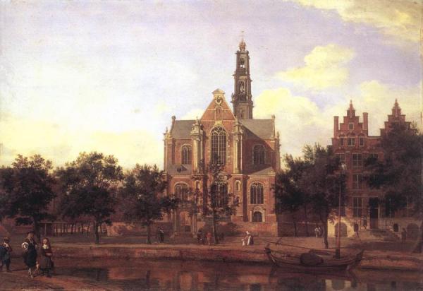 View Of The Westerkerk, Amsterdam by Jan Van Der Heyden