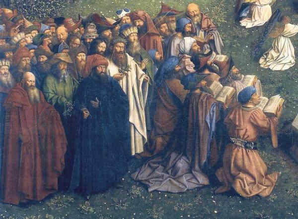 Ghent Altarpiece: Detail Jews And Heathens by Jan Van Eyck