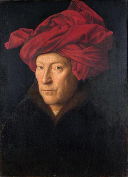 Portrait Of A Man In A Turban, Possibly A Self-portrait by Jan Van Eyck Oil Painting Reproductions
