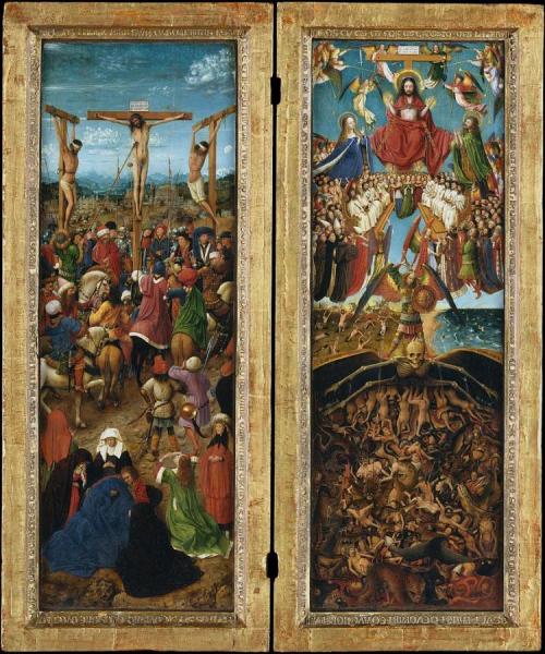 The Crucifixion And The Last Judgement Diptych by Jan Van Eyck Oil Painting Reproductions