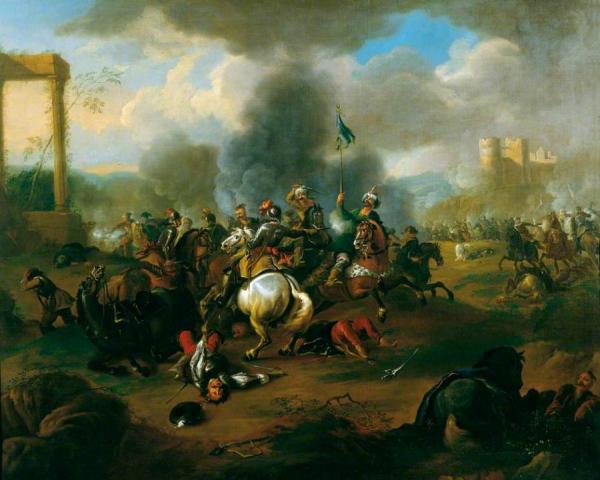 Battle Scene From The Wars Of The Ottoman Empire In Europe by Jan Van Huchtenburgh Oil Painting Reproductions