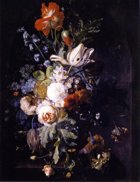 Vase With Flowers by Jan Van Huysum