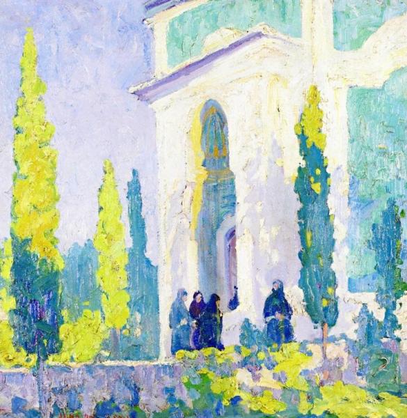 Doorway To Green Mosque, Brousa, Turkey by Jane Peterson Oil Painting Reproductions