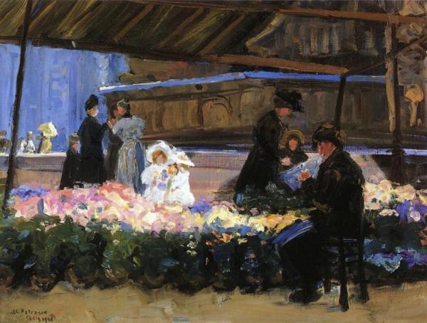 Flower Market by Jane Peterson Oil Painting Reproductions