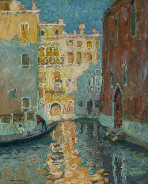 Sunlit Canal, Venice by Jane Peterson Oil Painting Reproductions