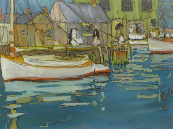 The Boat Landing by Jane Peterson Oil Painting Reproductions