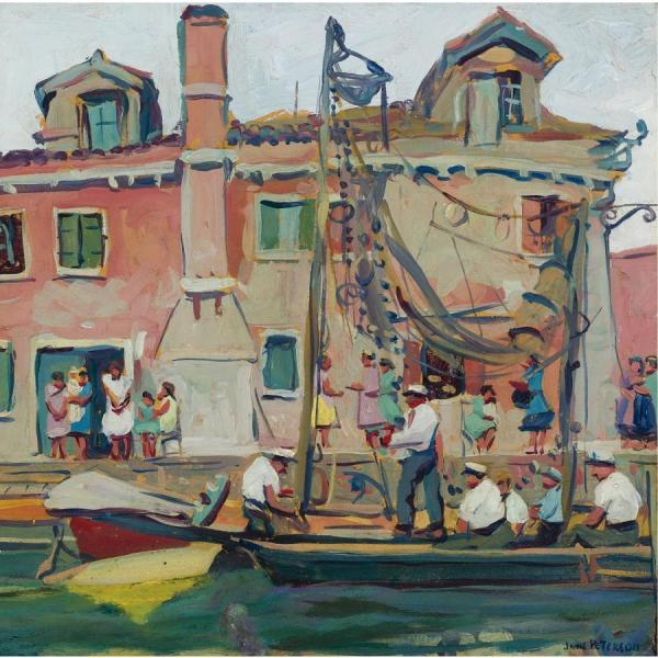 Venetian Canal Scene by Jane Peterson Oil Painting Reproductions
