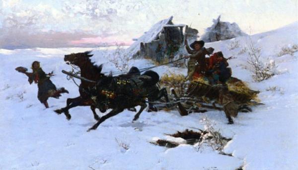 The Sleigh Ride by Jaroslav Friedrich Julius Vesin