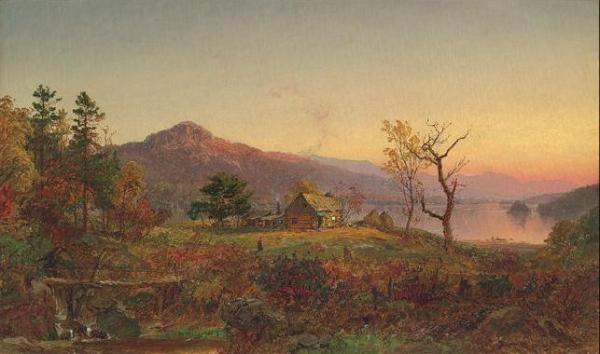 Fisherman's House,greenwood Lake(new Jersey),1877 by Jasper Francis Cropsey
