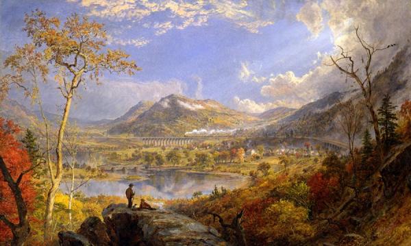 Starrucca Viaduct, Pennsylvania by Jasper Francis Cropsey Oil Painting Reproductions
